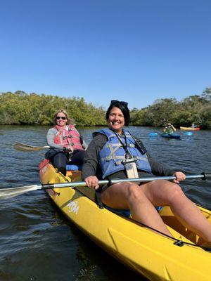 Departing the Salty Dog Kayak Rentals Launch inside Werner-Boyce Salt Springs State Park.