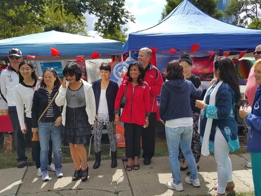 Indianapolis Mayor Greg Ballard and his wife at Indy Chinese Festival