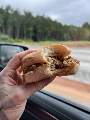 Barbecue sandwich so moist