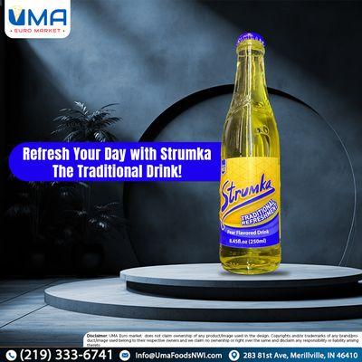 Discover the refreshing taste of Strumka: The Traditional Drink! Available now at #UMAEuroMarket. Don't miss out!
.
.
.
.
.
#strumka