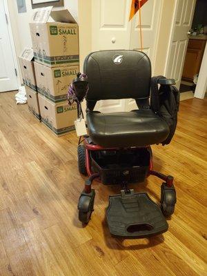 Smart disabled woman's chair
