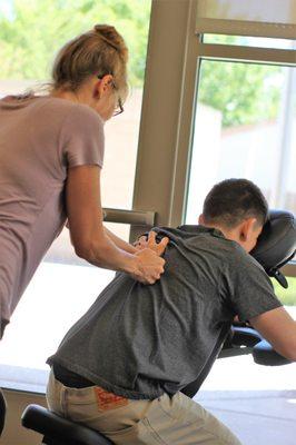 Chair and table massage available