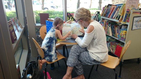 We encourage you to come in with your children to look for books together.