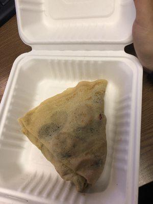 The delivery guy handed me a stinky plastic bag. Plus there was a hair in the container.