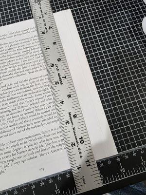 You can have a smith edge or tear the edges using a ruler.