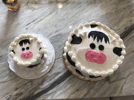 Obsessed with our cow cakes!