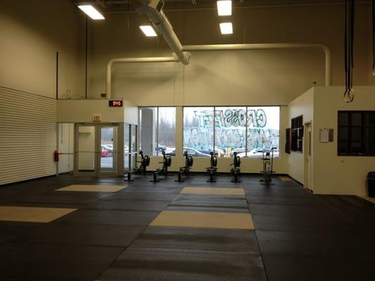 View outside for the rowers.