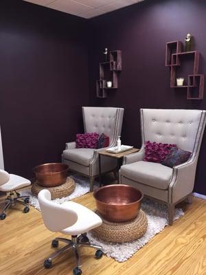 our pedicure area