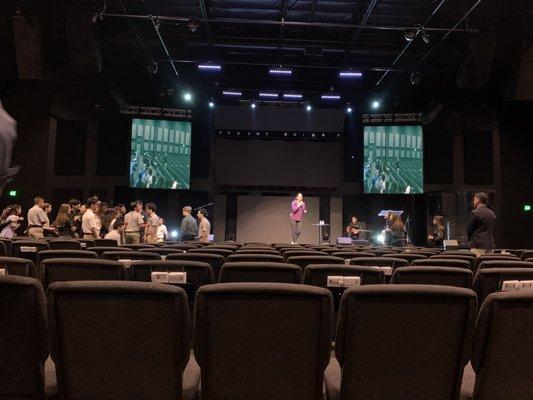 Church area where we do an activity before chapel