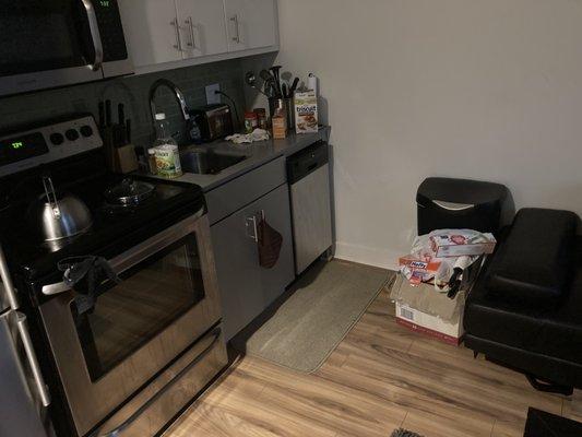 Garbage pile, dirty dishes, uncleaned rental