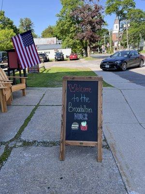 The entrance welcome sign