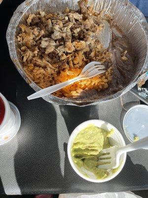 Chori pollo and guac