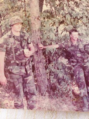One of the best NCO's I ever served with SSG Ormes. On the East German border 1983.