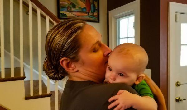 Booster shots. Thanks for helping with tears, nurse Valerie! You are the best!