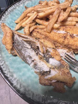 Where is the fish. This is how it appeared after the breading was opened.