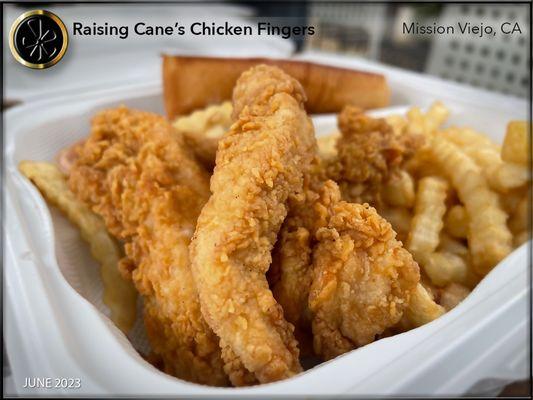 Four piece chicken fingers, box meal. - Very good.