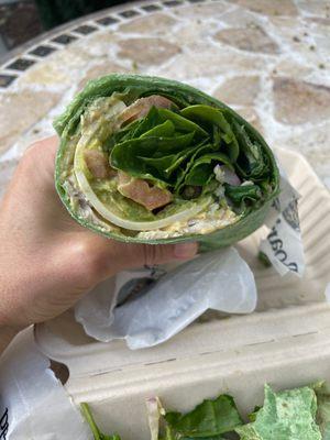 There is one slice of turkey!! That's it!! How am I supposed to be full with that? Ridiculous.