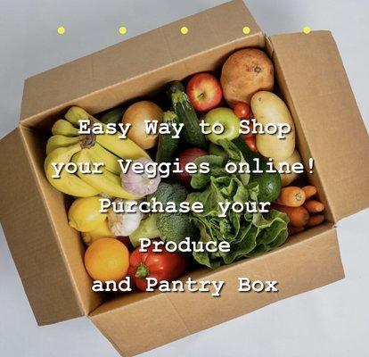 Veggie box available on our website