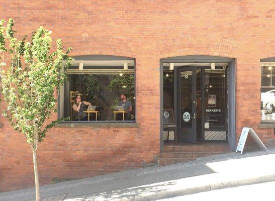 Street view outside Makers Workspaces - the building where we gather.