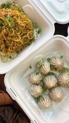Garlic Noodles and Soup Dumplings