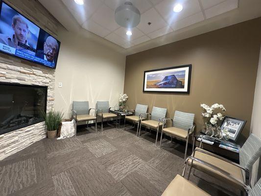 Waiting area with nice music playing