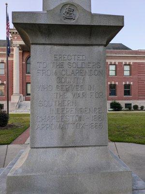 Clarendon County Confederate Monument, Manning