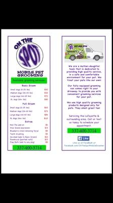 On The Spot Mobile Pet Grooming