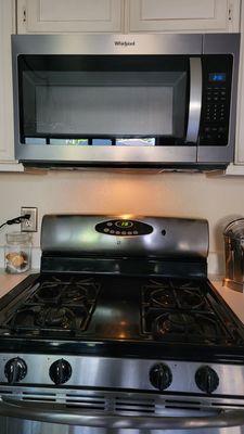 Newly installed microwave.