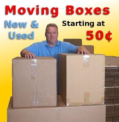 Moving Boxes from $0.50 each, shipping boxes from $0.25