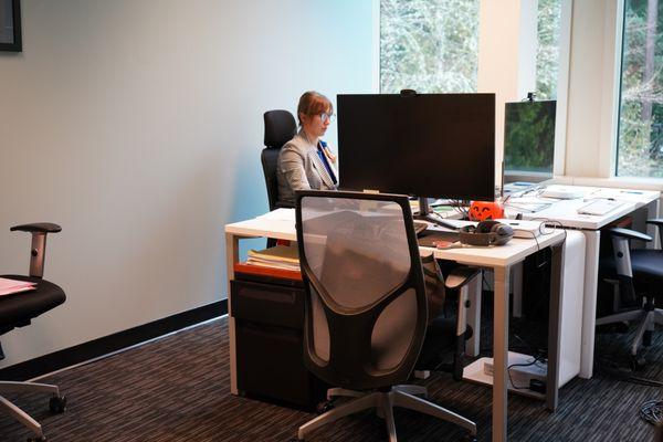 Legal assistant Dina working