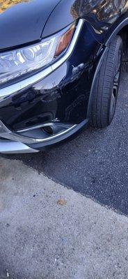 Damage to my front driver's side bumper