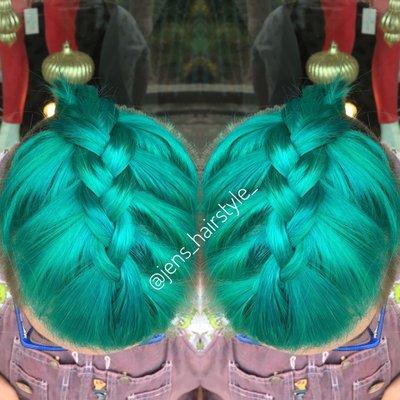 Color correction ( lift and tone with a fashion color deposit)