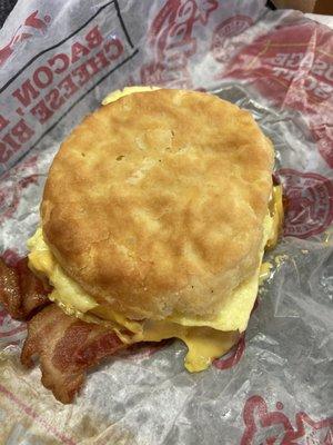 Bacon, Egg, & Cheese Biscuit. Very good for fast food.