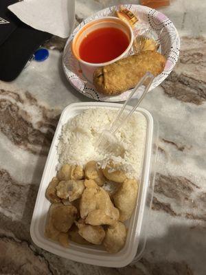 Sweet And Sour Pork, Egg Roll