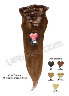 100% Remy Human Hair Clip-In Extensions.