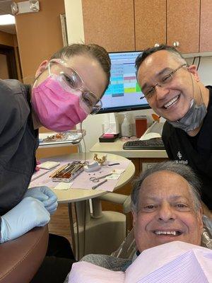Dr Pittman, Allison and happy me. All smiles.