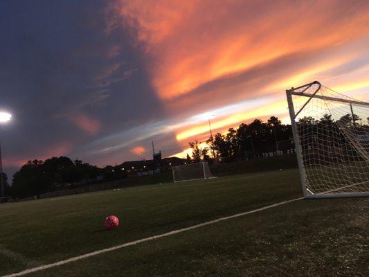 I took this picture at practice one night, Liberty Park has the best sunsets.