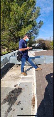 Taking notes for reroof estimate