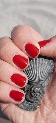 Gel polish stayed looking good after a week at the beach