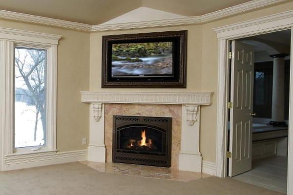 TV Concealed behind automated motorized art work (in viewing position)