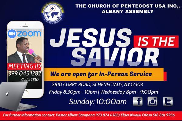 Come and experience the presence of the Lord. Join any of our services.