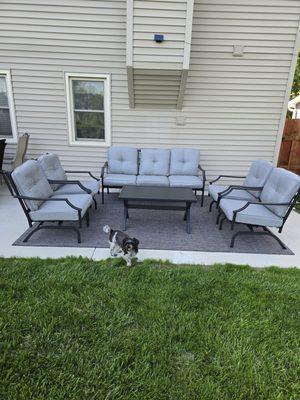 This is our new patio area ready for us to enjoy.