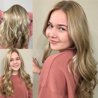 Painted layered beach waves