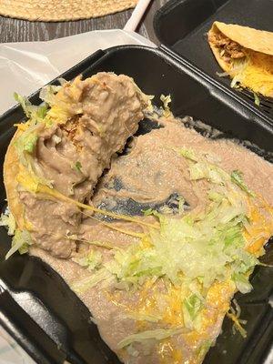 My "double rice, no beans" meal.