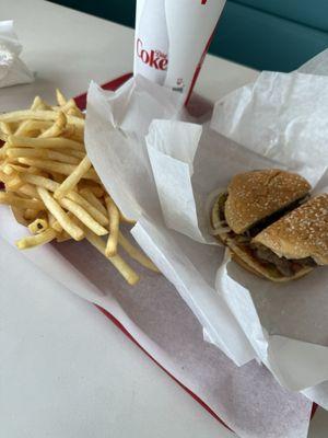 "Cheese burger meal"