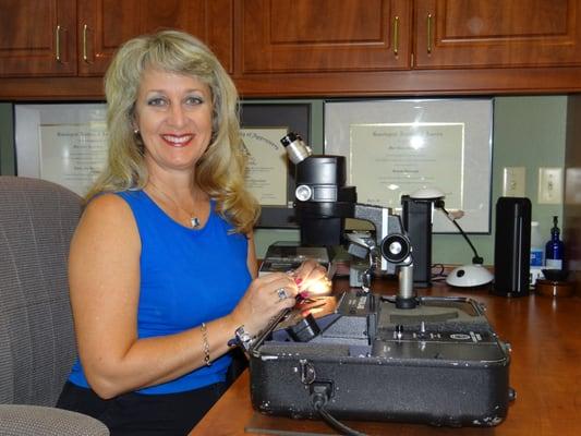 Alison LeBaron, Graduate Jeweler Gemologist, GIA Master Gemologist Appraiser, ASA