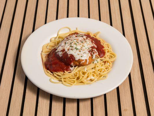 Chicken Parmigiana w/ Spaghetti