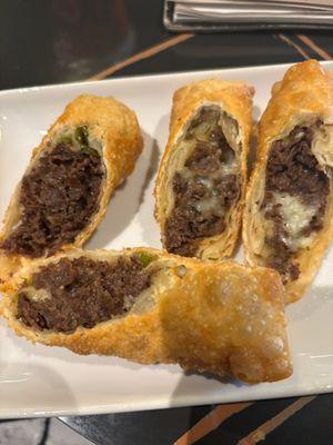 This is Mink's philly cheesteak egg rolls. Now it is hard to find a good eggroll but they really out did themselves!