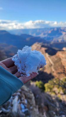 Still patches of snow early April