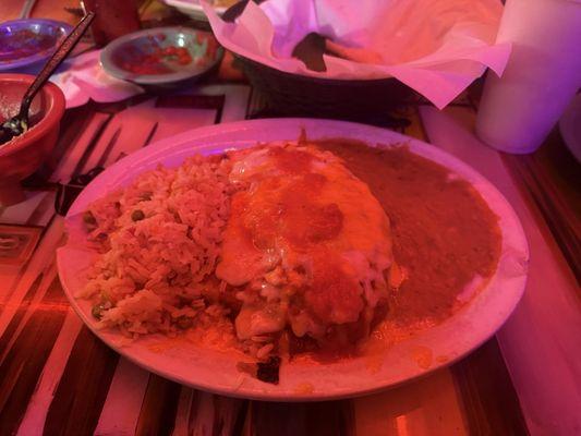 Cheese Chili Relleno with Ranchero Sauce